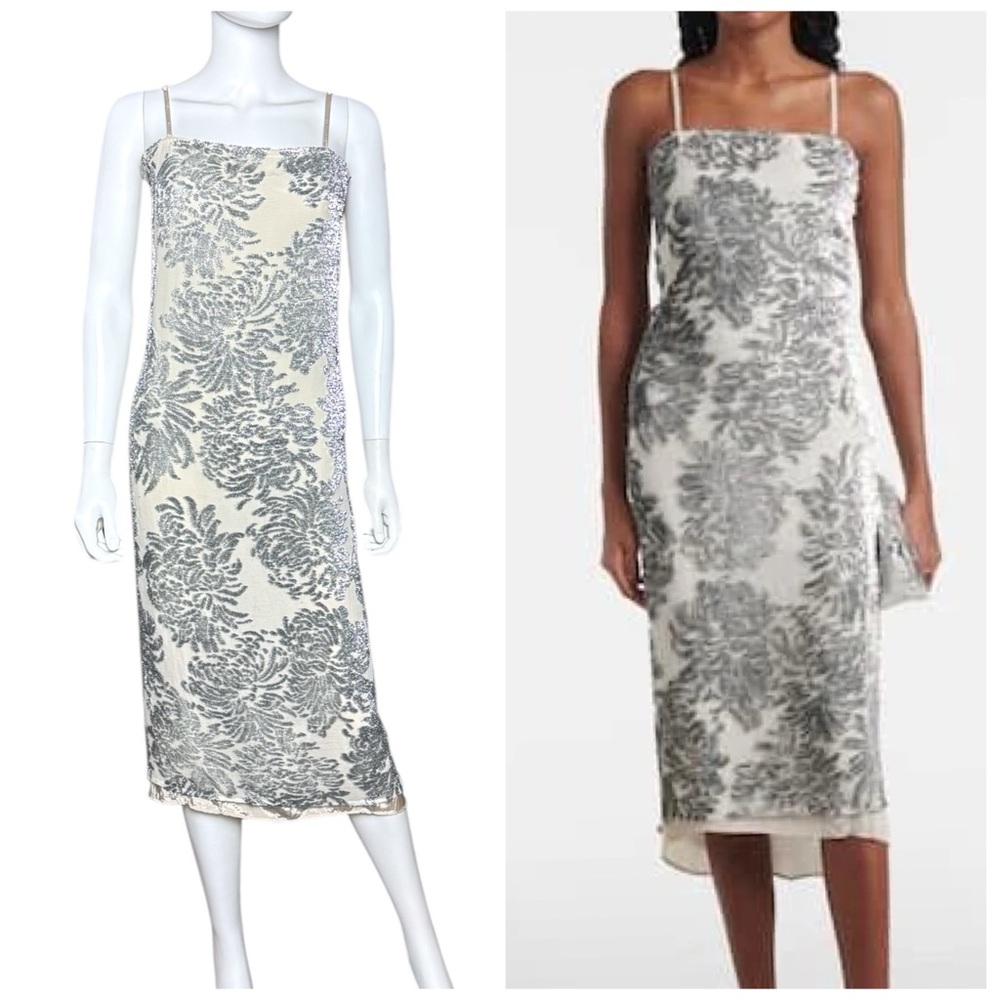 Jacques Wei Spring 2025 Metallic Floral Dress